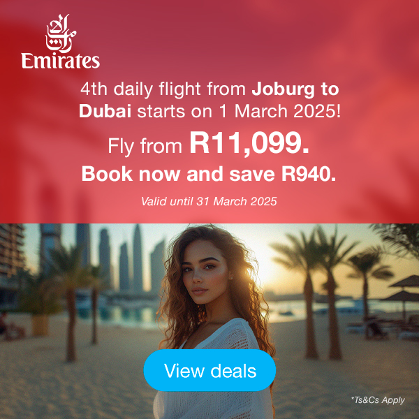 4th flight from Jo'burg to Dubai